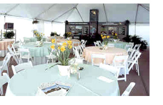 Fully stocked and staffed tournament pavilions are an R.B. Robertson specialty.